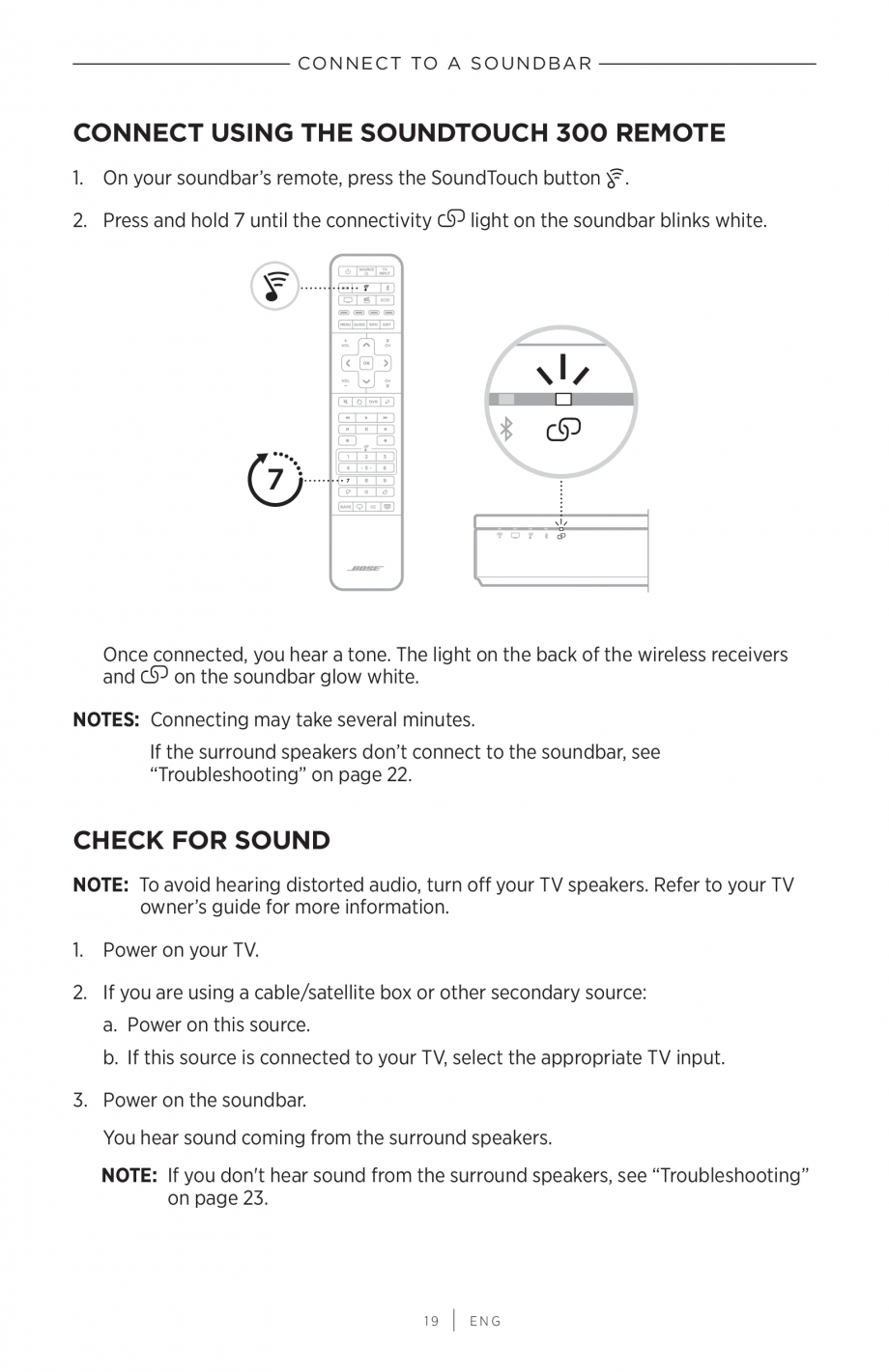 Pagina 19-Manual de utilizare Boxe Bose Surround BOSE Instructiuni montaj, utilizare Engleza f the room....