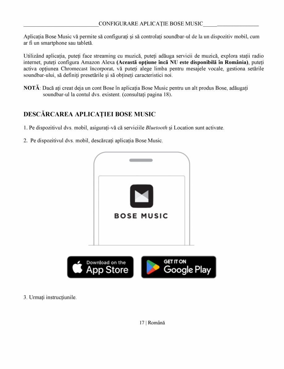 Pagina 17-Manual de utilizare soundbar BOSE Bose Ultra Romana rul de identificare CMIIT este amplasat pe...