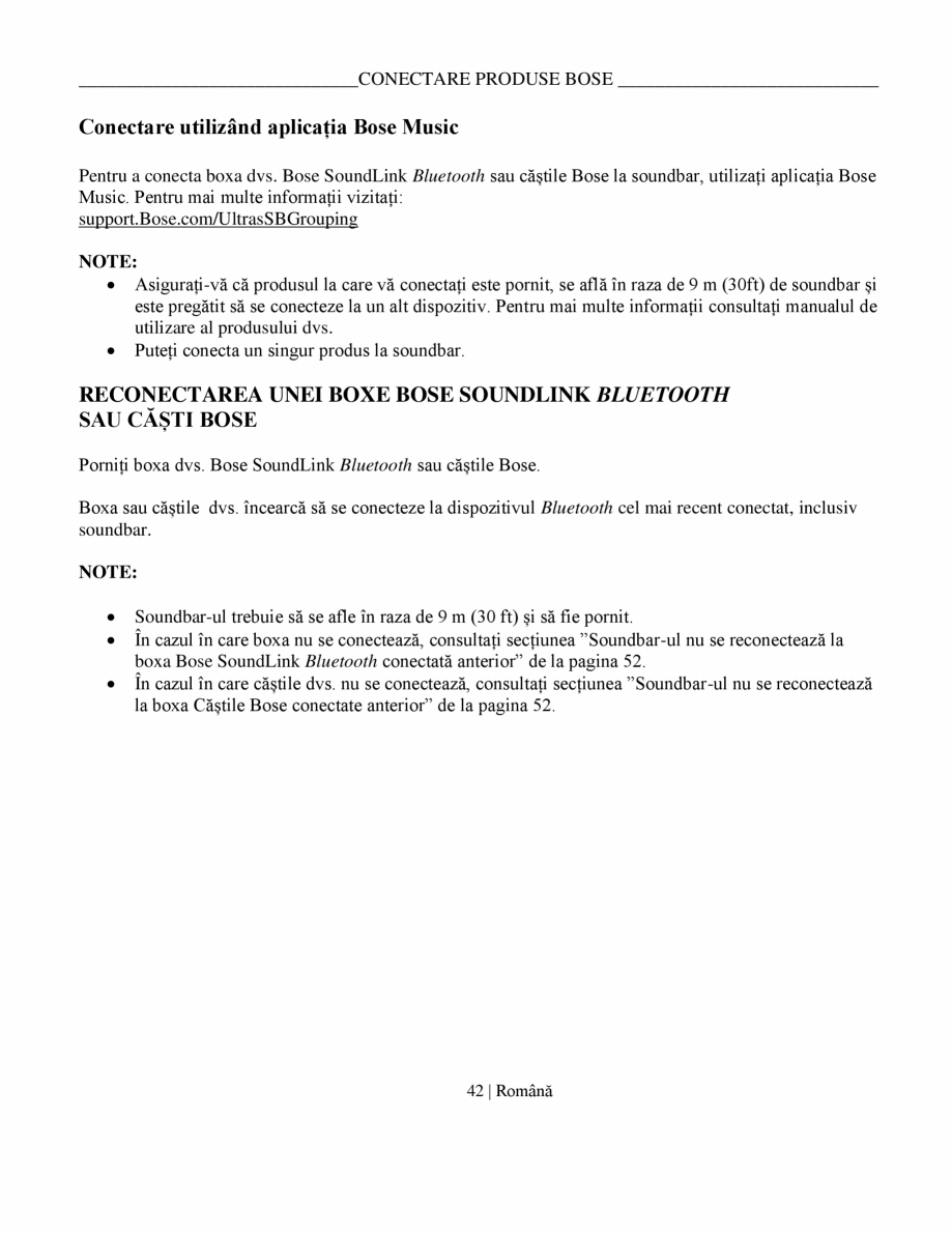 Pagina 42-Manual de utilizare soundbar BOSE Bose Ultra Romana lbă.
SFAT: Puteți de asemenea să controlați ...
