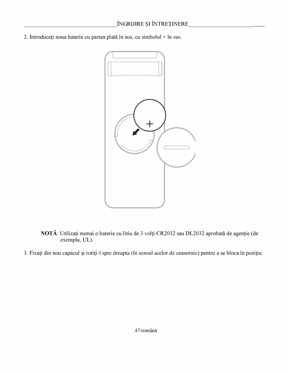 Pagina 47 - Manual de utilizare pentru soundbar Smart Bose BOSE Instructiuni montaj, utilizare...