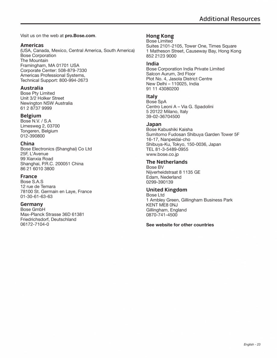 Pagina 23-Manual de utiliare pentru subwoofer BOSE F1 Instructiuni montaj, utilizare Engleza onnector inputs...