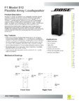 Manual de utiliare pentru boxa array flexibila BOSE - F1 812