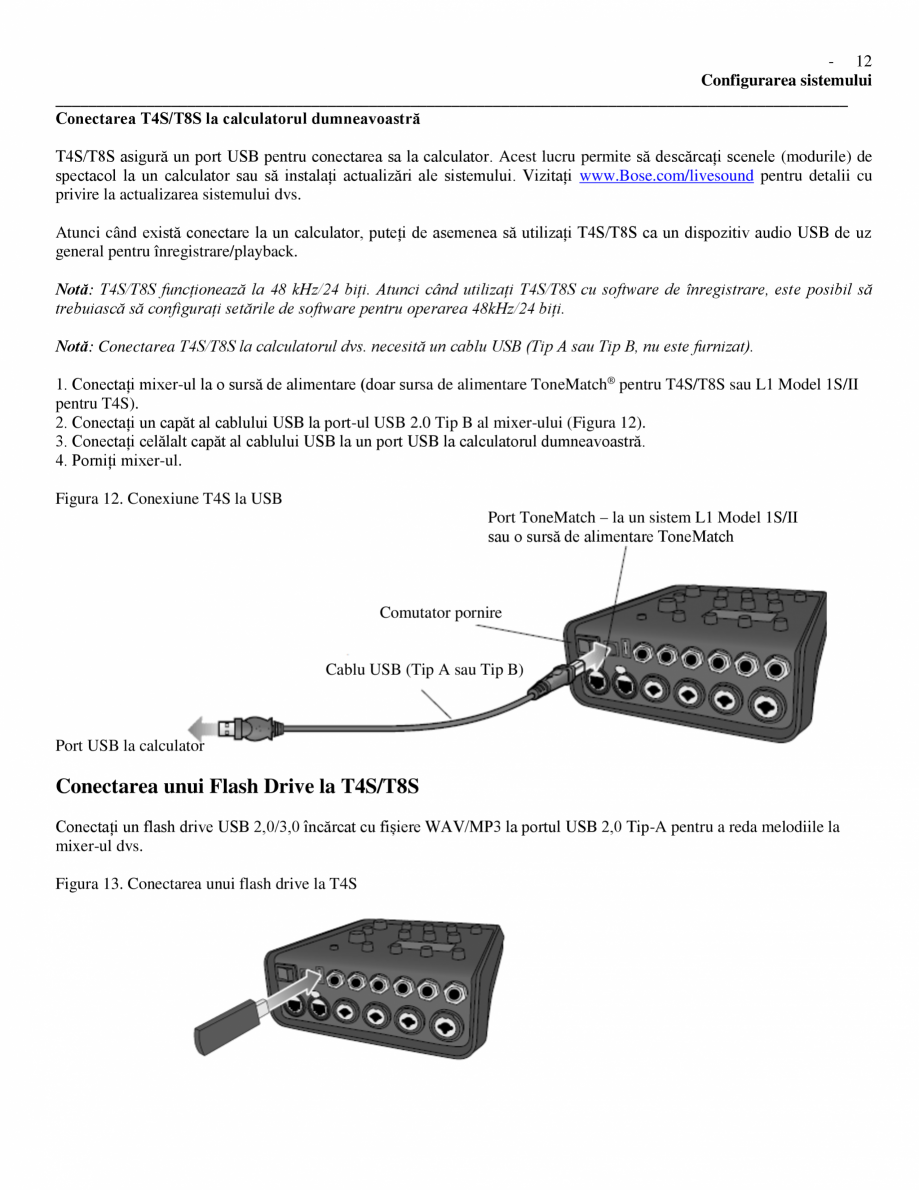 Pagina 13 - Ghid de instalare rapida pentru dispozitiv de procesare digitala a semnalului BOSE...