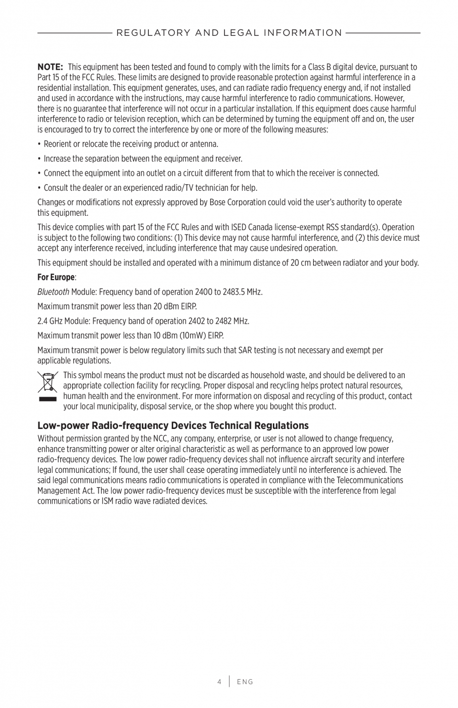 Pagina 4-Manual de utilizare pentru sistem audio portabil pentru muzica live BOSE S1 PRO + Instructiuni...