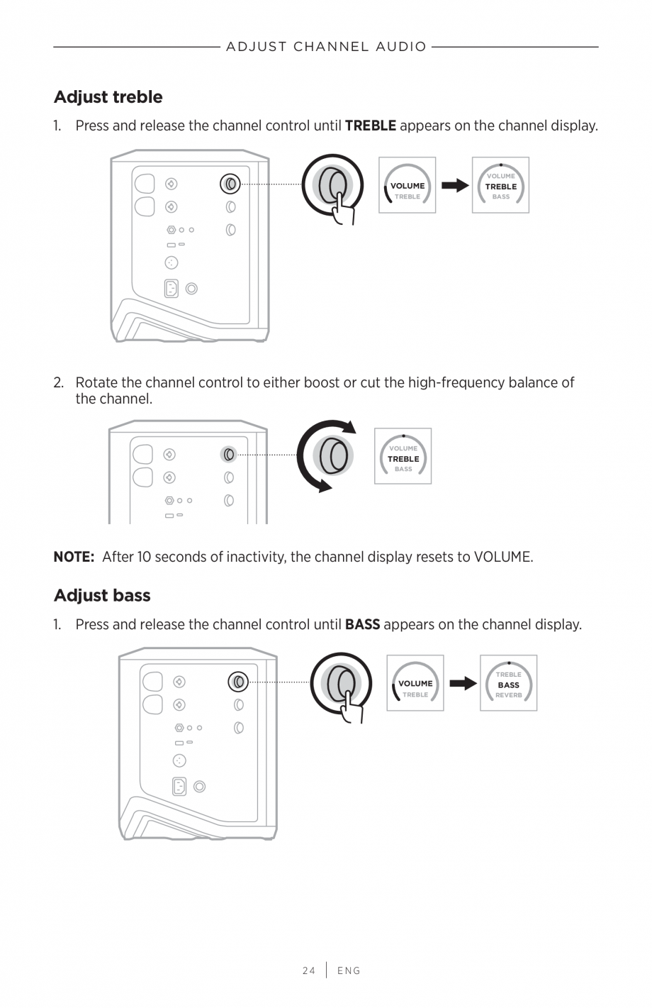 Pagina 24-Manual de utilizare pentru sistem audio portabil pentru muzica live BOSE S1 PRO + Instructiuni...