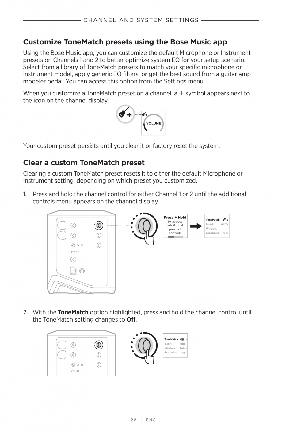 Pagina 28-Manual de utilizare pentru sistem audio portabil pentru muzica live BOSE S1 PRO + Instructiuni...