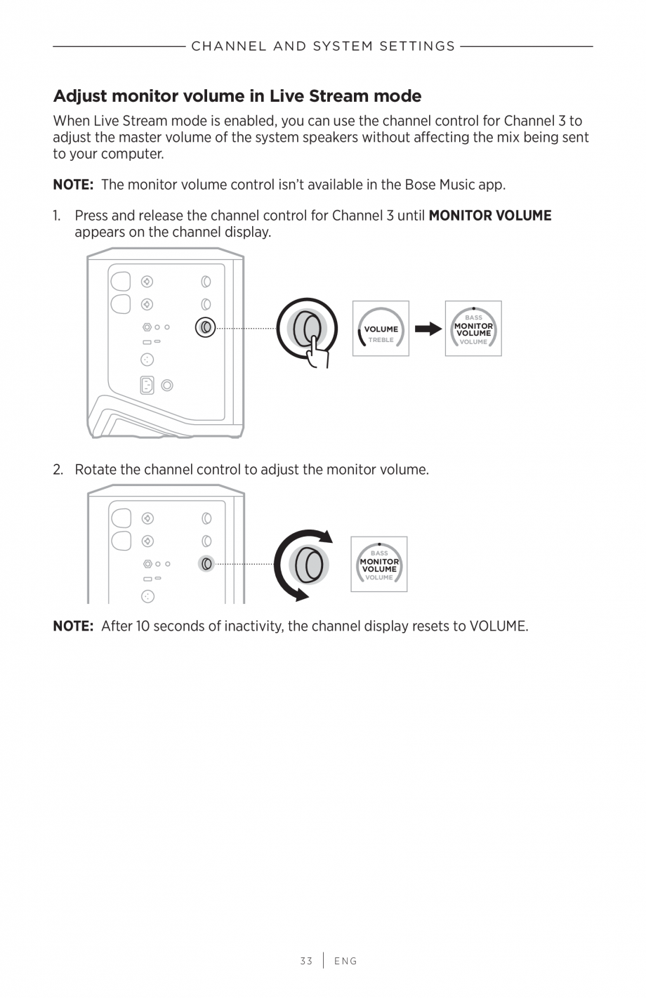Pagina 33-Manual de utilizare pentru sistem audio portabil pentru muzica live BOSE S1 PRO + Instructiuni...