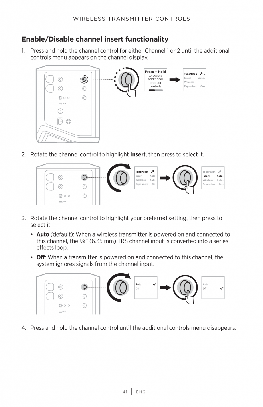 Pagina 41 - Manual de utilizare pentru sistem audio portabil pentru muzica live BOSE S1 PRO +...