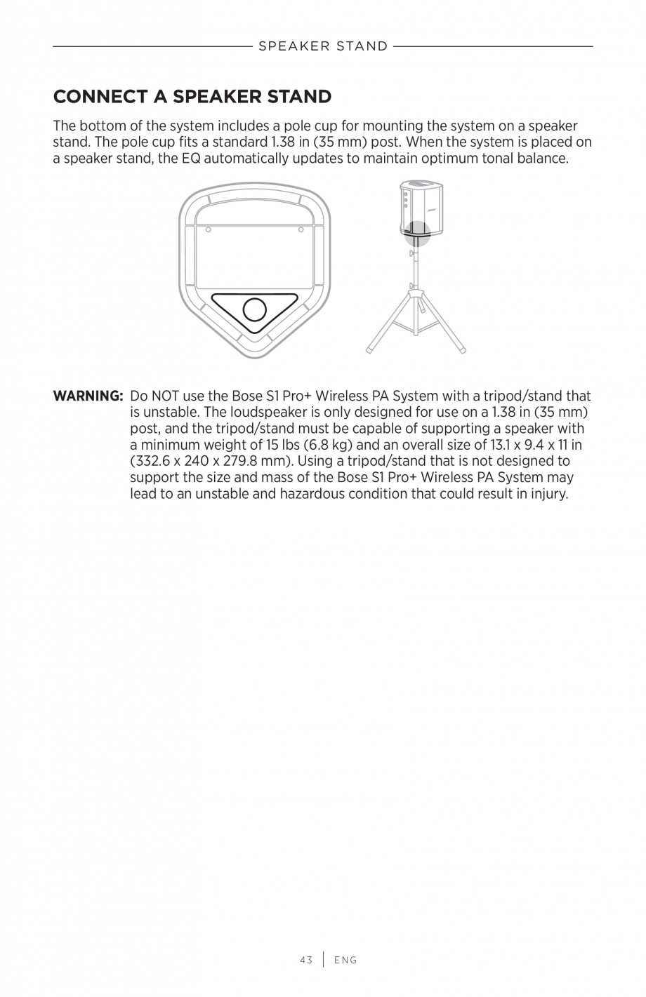 Pagina 43-Manual de utilizare pentru sistem audio portabil pentru muzica live BOSE S1 PRO + Instructiuni...