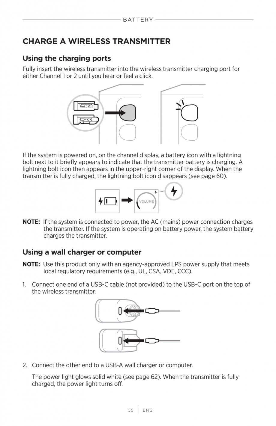 Pagina 55-Manual de utilizare pentru sistem audio portabil pentru muzica live BOSE S1 PRO + Instructiuni...