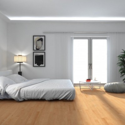 Decolandia Dormitor cu parchet - Oak Cordoba - Parchet si pardoseala SPC rezistente la apa si