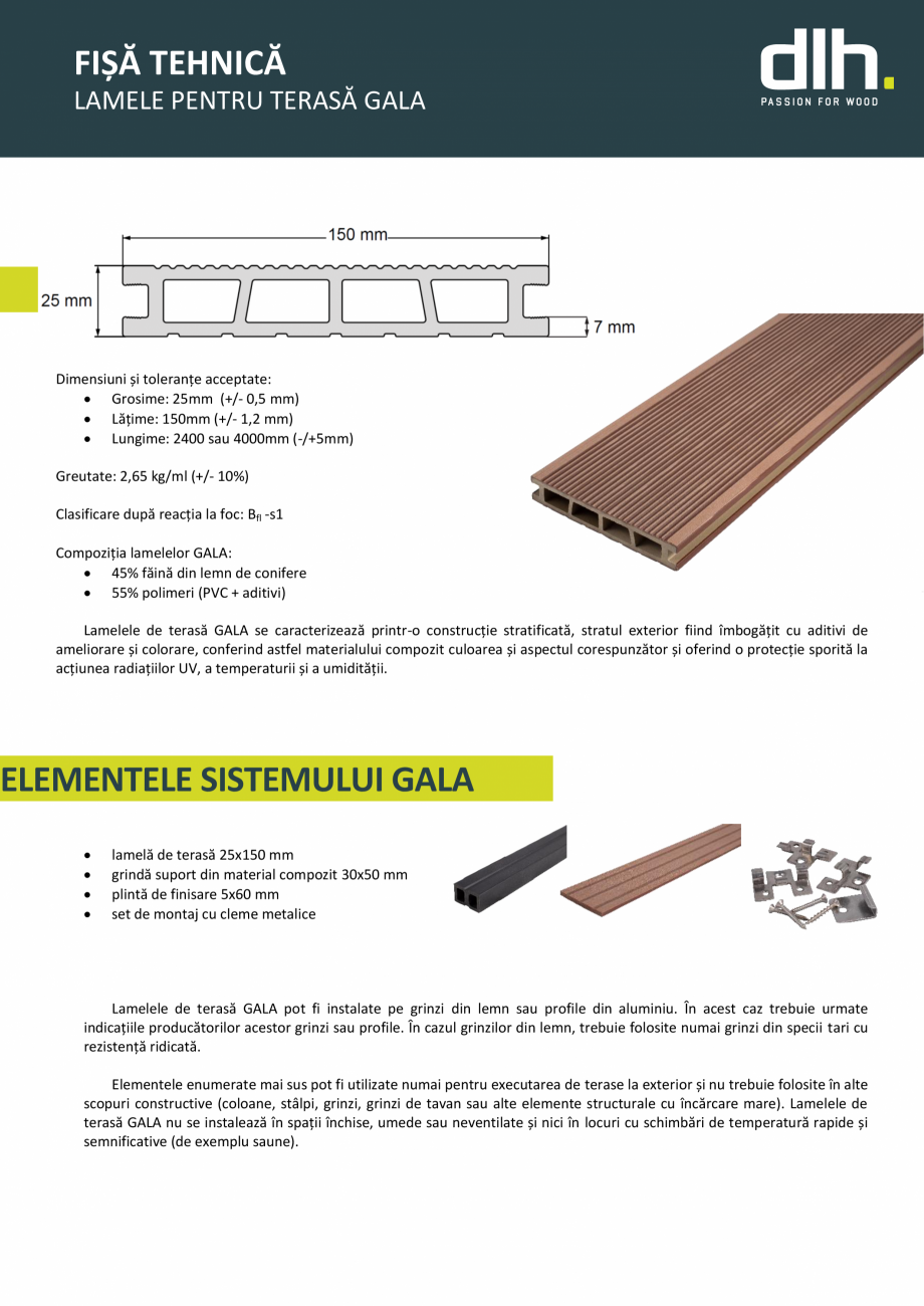 Pagina 1-Lamele pentru terasa din material compozit GALA Decolandia GGR-WPC, GG-WPC, GM-WPC, GT-WPC...