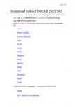 Link-uri de descarcare pentru ZWCAD 2023 SP ZWCAD