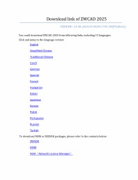 Link-uri de descarcare pentru ZWCAD 2025