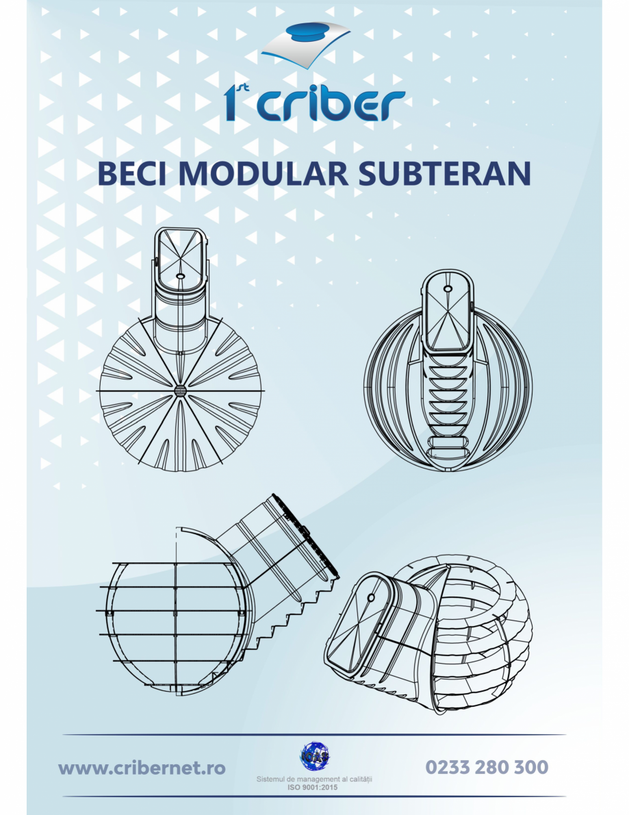 Pagina 1-CAD-PDF Beci modular subteran CRIBER Detaliu de produs 1st Criber 