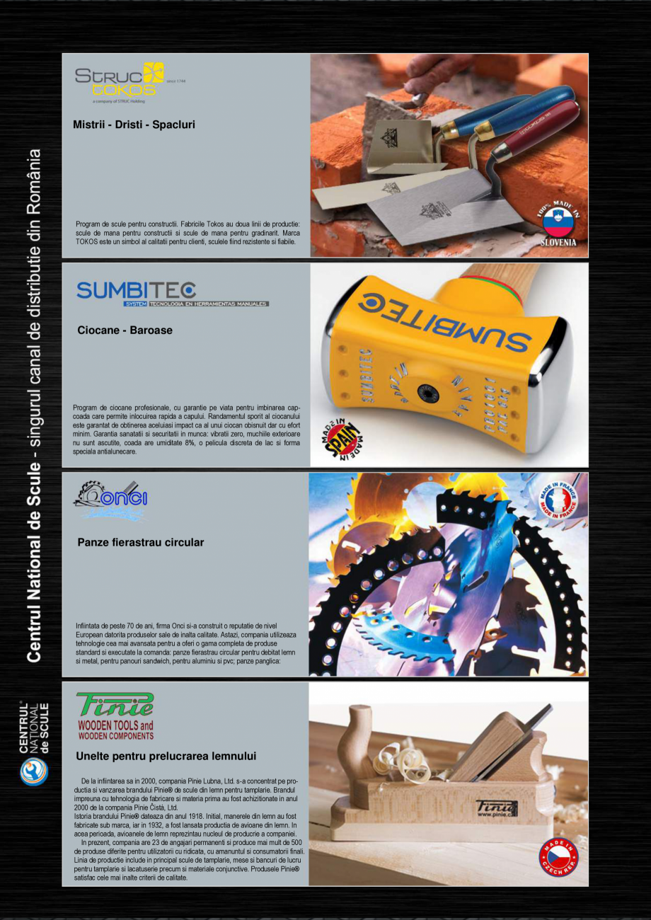 Pagina 10-Branduri Unior Tepid 2015  Catalog, brosura Romana - Capete de
frezat cu alezaj - Burghie speciale -...