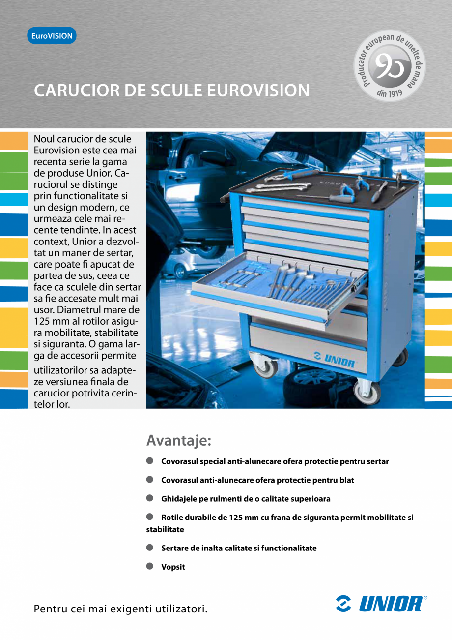 Pagina 1-Carucior de scule Eurovision de la Unior Tepid  Catalog, brosura Romana EuroVISION

Carucior de...
