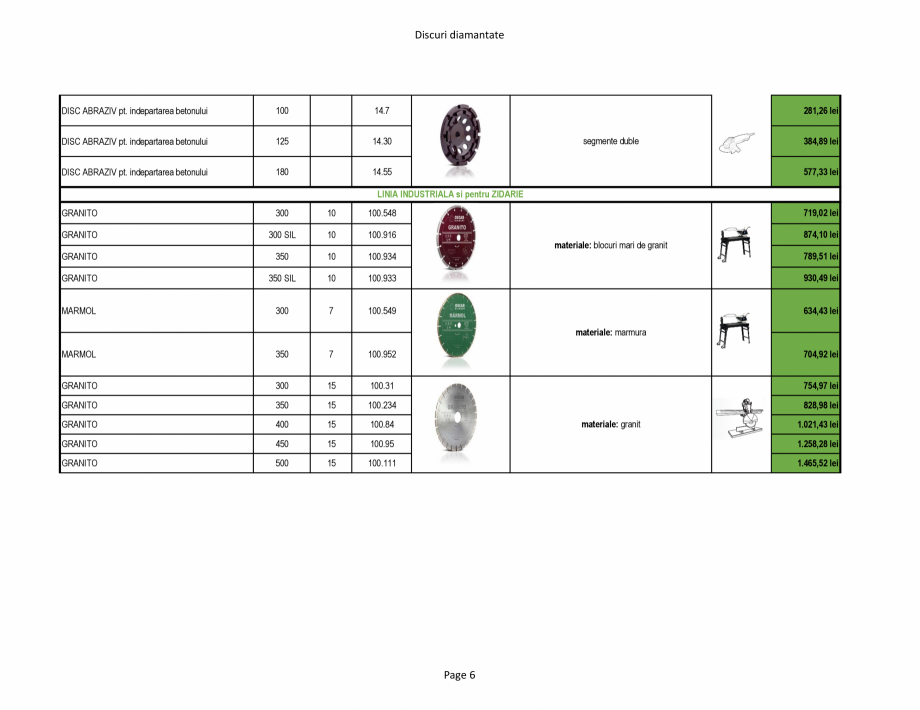 Pagina 6-Discuri diamantate Stayer de la Unior Tepid  Catalog, brosura Romana 

14.301

TURBO HURACAN

125
...