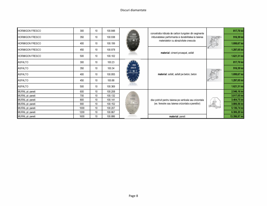 Pagina 8-Discuri diamantate Stayer de la Unior Tepid  Catalog, brosura Romana 1500.1

TURBO EXTRAFINO...