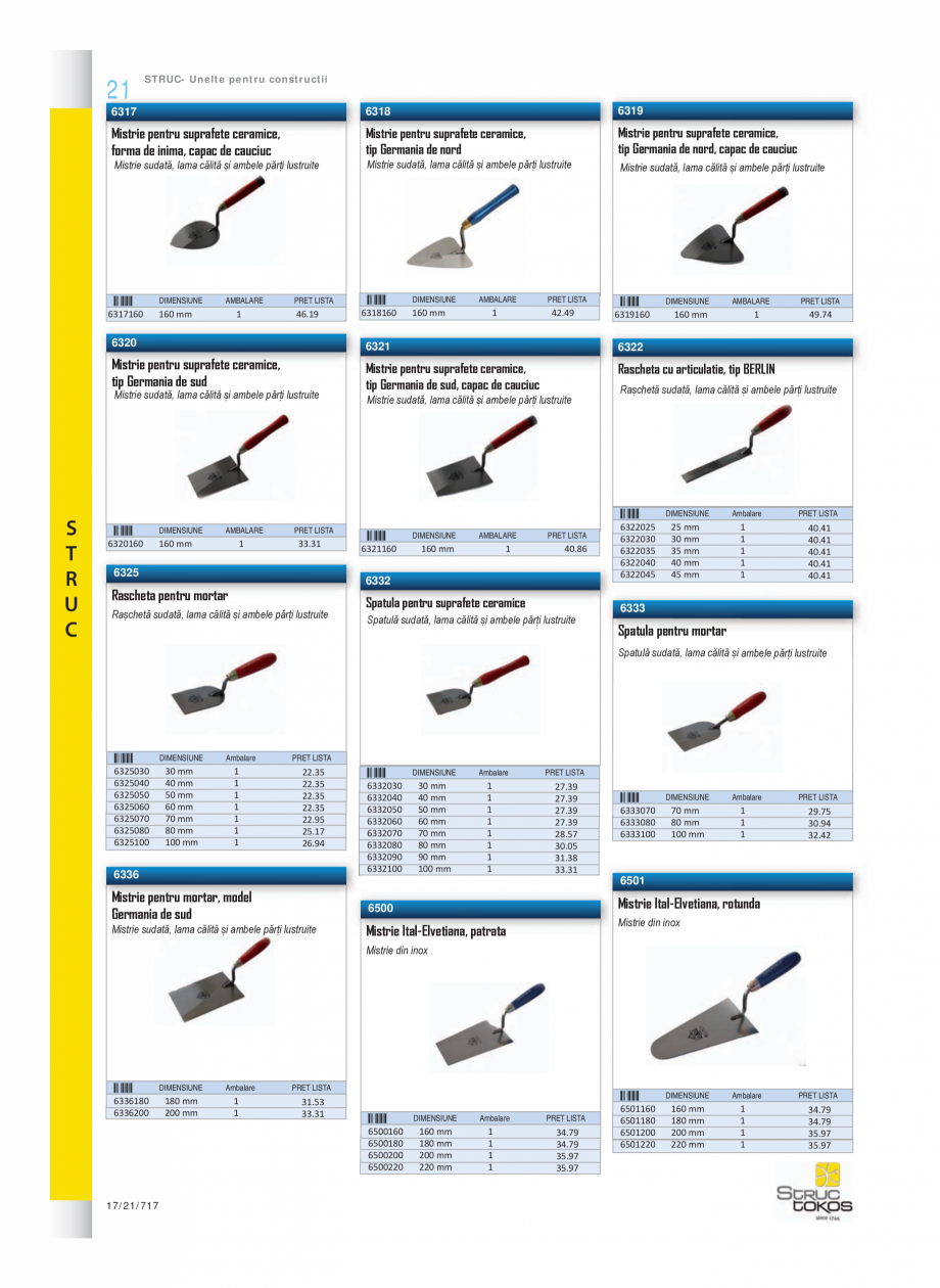 Pagina 7-Program STRUC TOKOS de la Unior Tepid - Mistrii, dristi, spacluri  Catalog, brosura Romana trie...