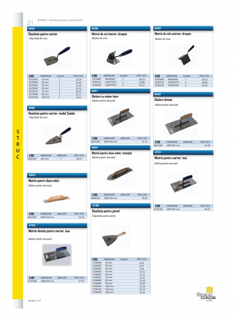 Pagina 9-Program STRUC TOKOS de la Unior Tepid - Mistrii, dristi, spacluri  Catalog, brosura Romana 2.85
55...