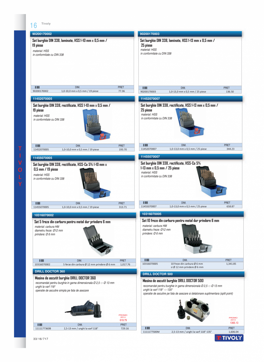 Pagina 21-Program TIVOLY de la Unior Tepid - Burghie, tarozi, filiere, freze, carote  Catalog, brosura Romana ...