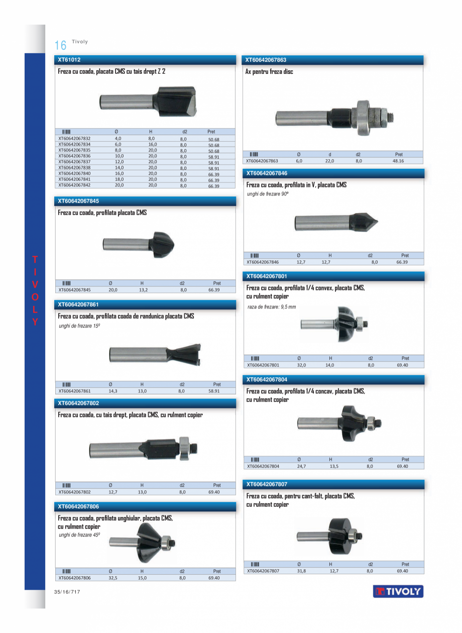Pagina 23-Program TIVOLY de la Unior Tepid - Burghie, tarozi, filiere, freze, carote  Catalog, brosura Romana ...