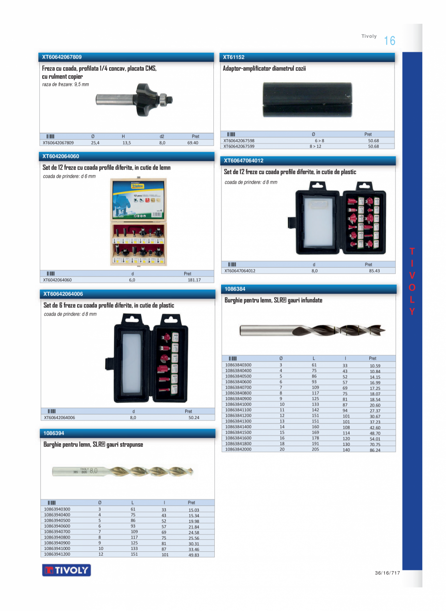 Pagina 24-Program TIVOLY de la Unior Tepid - Burghie, tarozi, filiere, freze, carote  Catalog, brosura Romana ...