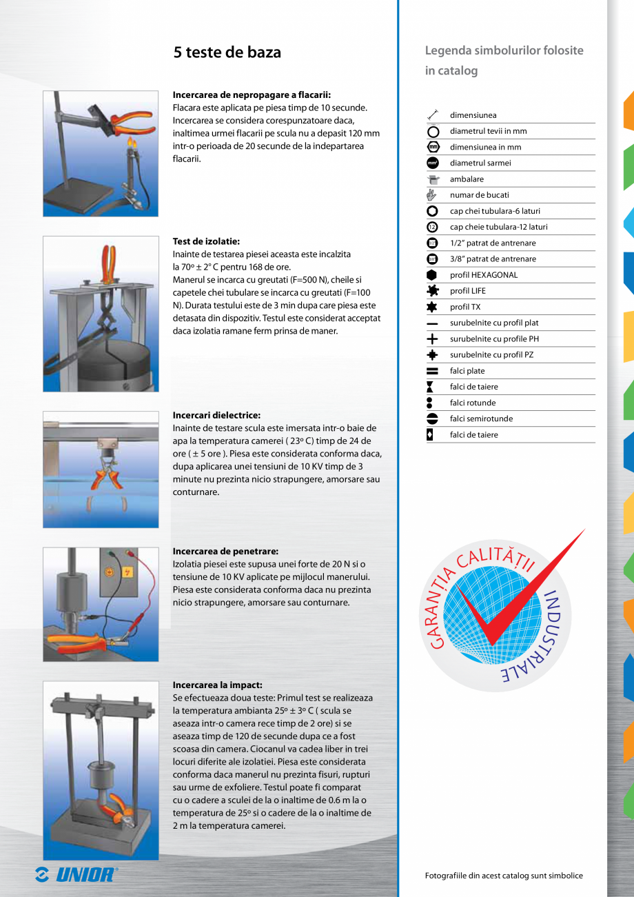 Pagina 7-Scule izolate la 1000V de la Unior Tepid  Catalog, brosura Romana ei ( 23º C) timp de 24 de
ore (...