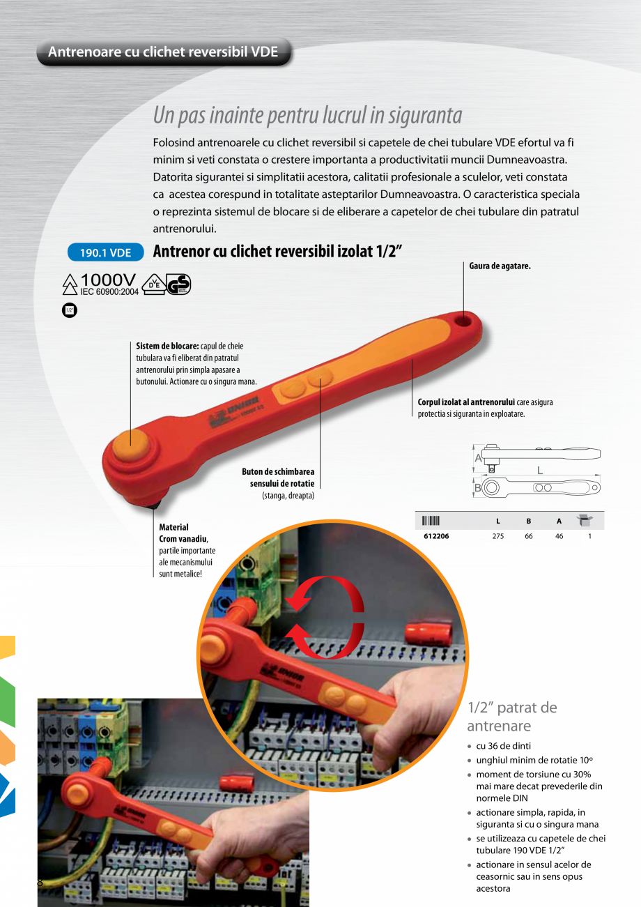 Pagina 10-Scule izolate la 1000V de la Unior Tepid  Catalog, brosura Romana 4

13.2

5

•	

 612193

 22

...