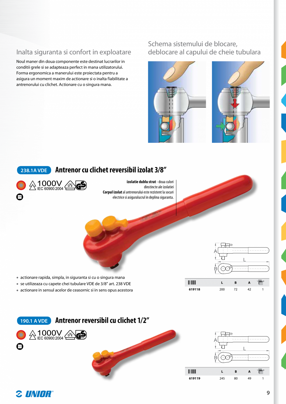 Pagina 11-Scule izolate la 1000V de la Unior Tepid  Catalog, brosura Romana 
electrice, mecanice si alte...