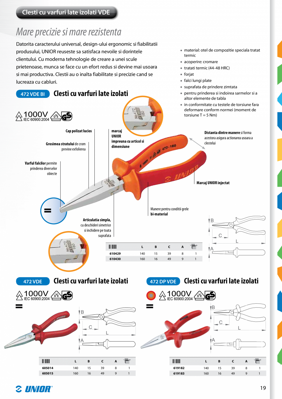 Pagina 21-Scule izolate la 1000V de la Unior Tepid  Catalog, brosura Romana  - ø 2 (cu rezistenta pana
•	...