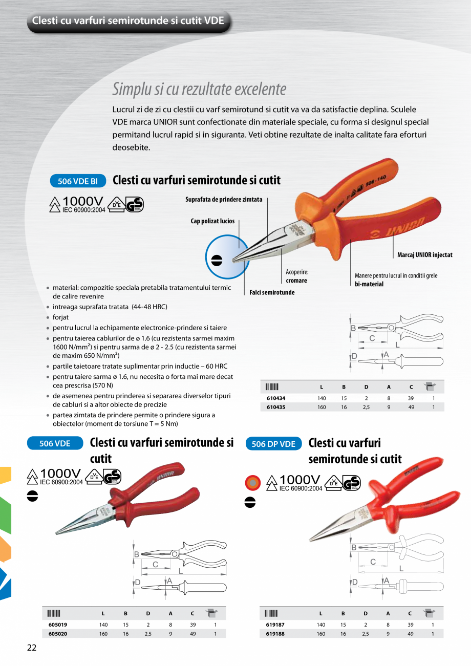 Pagina 24-Scule izolate la 1000V de la Unior Tepid  Catalog, brosura Romana L

 240

 6,5

 
 35

 1
...