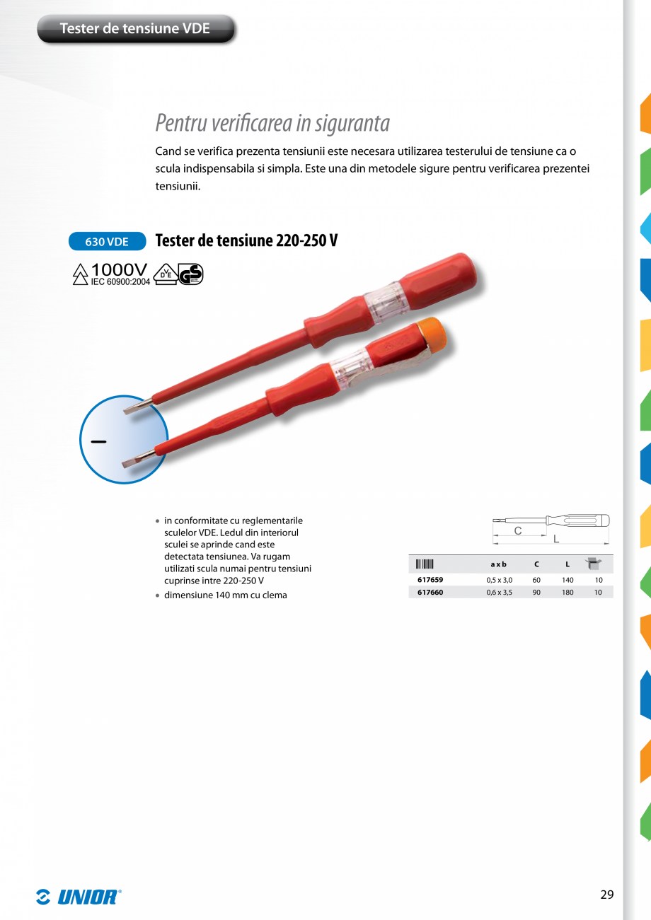 Pagina 31-Scule izolate la 1000V de la Unior Tepid  Catalog, brosura Romana de compozitie speciala tratat...