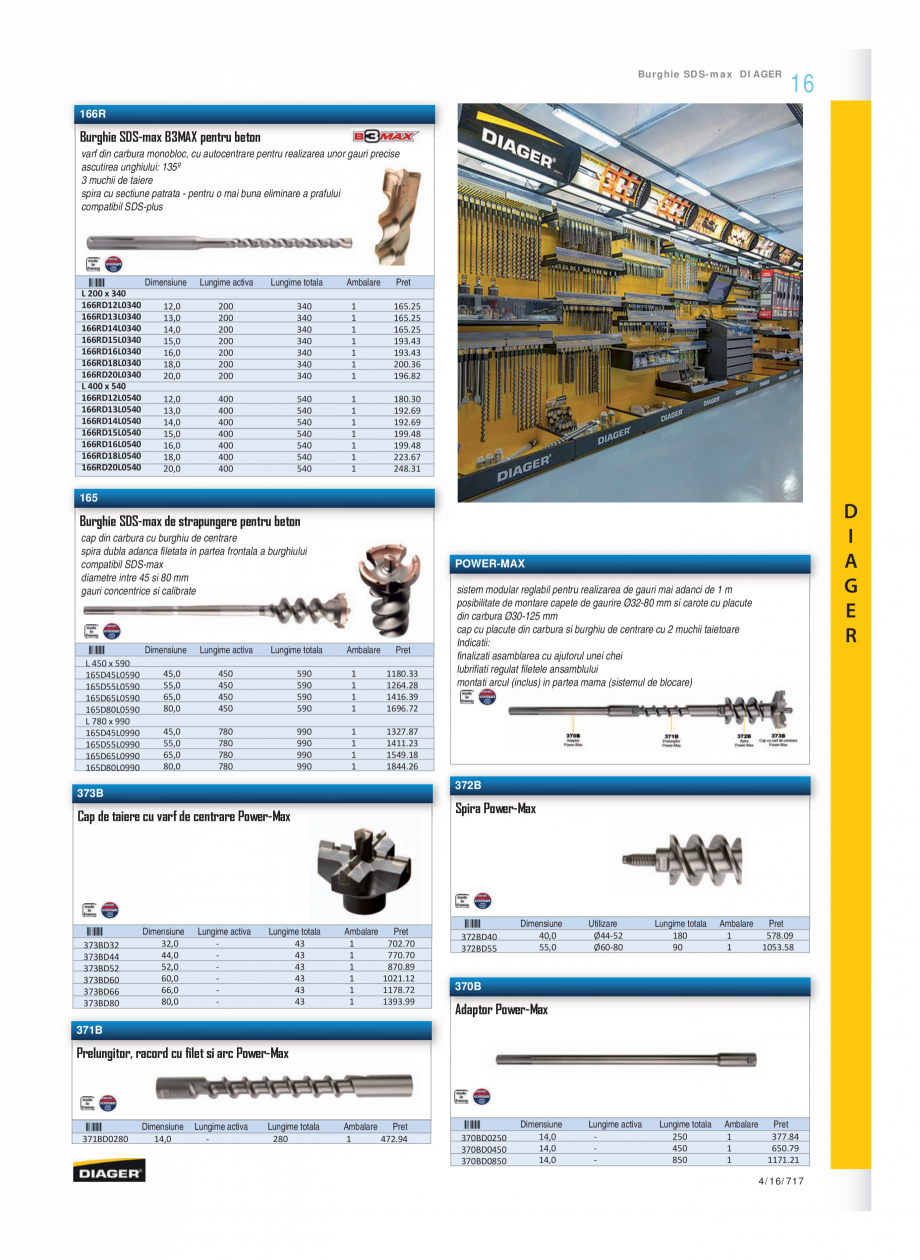 Pagina 4-Program DIAGER de la Unior Tepid - Burghie, carote, dalti pentru beton si zidarie, elemente de...