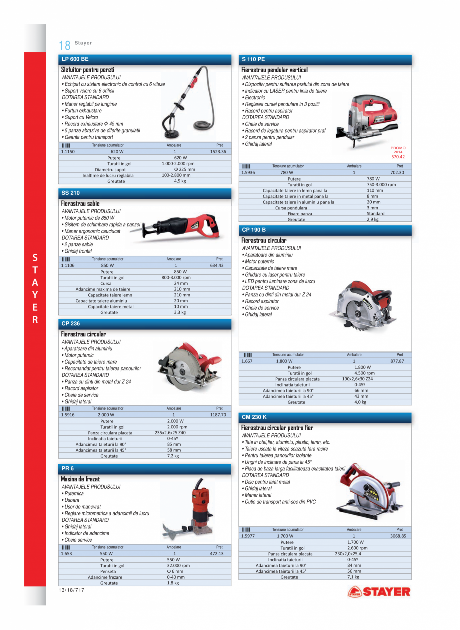 Pagina 5-Program STAYER de la Unior Tepid- Scule electrice  Catalog, brosura Romana ﬁletante
Capacitate...
