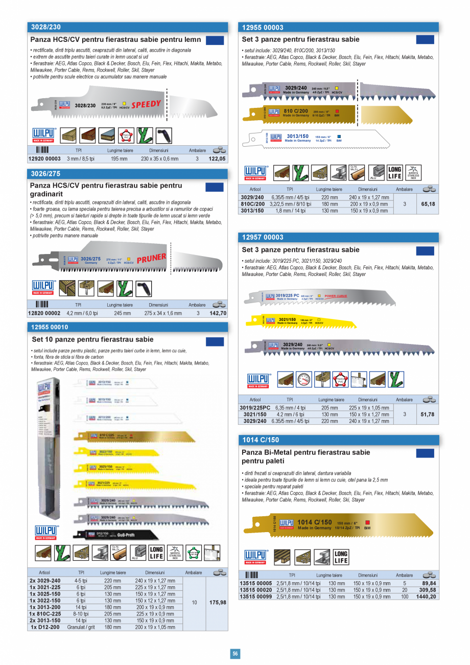 Pagina 56 - Catalog CNS INDUSTRIAL 2018-2020 - Scule pentru tamplarie   Catalog, brosura Romana ii, ...