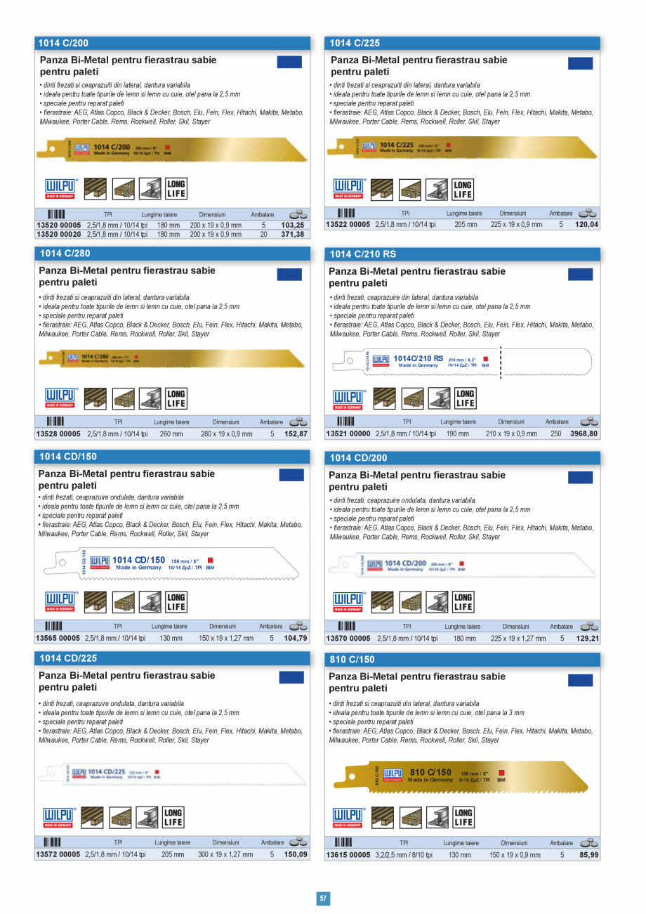 Pagina 57 - Catalog CNS INDUSTRIAL 2018-2020 - Scule pentru tamplarie   Catalog, brosura Romana...