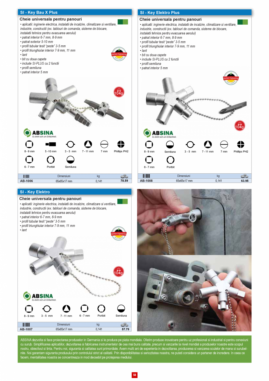 Pagina 58 - Catalog CNS INDUSTRIAL 2018-2021 - Scule electricieni  Catalog, brosura Romana  capat ...