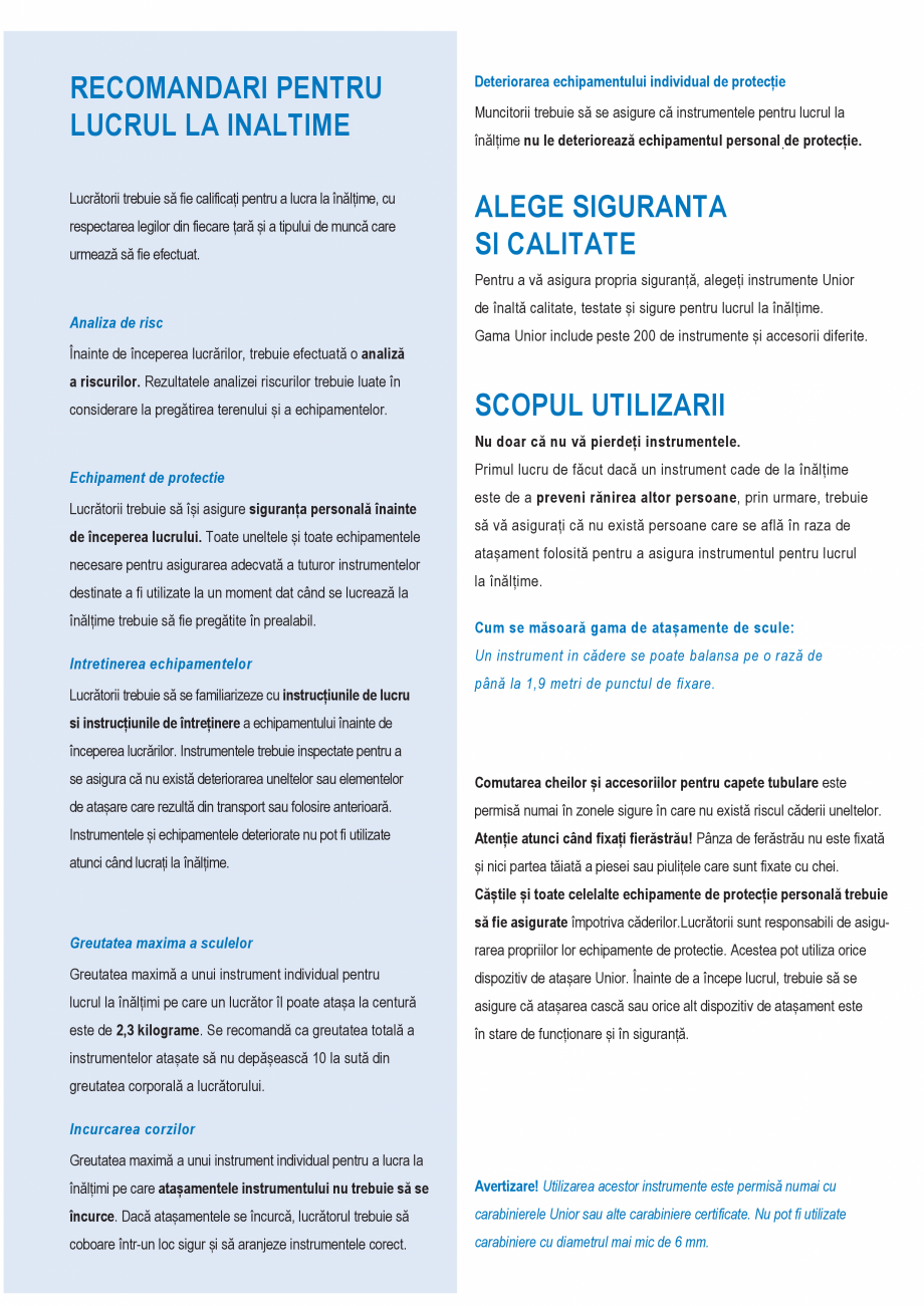 Pagina 8-Catalog CNS INDUSTRIAL 2018-2021 - Scule pentru lucru la inaltime  Catalog, brosura Romana  pentru...