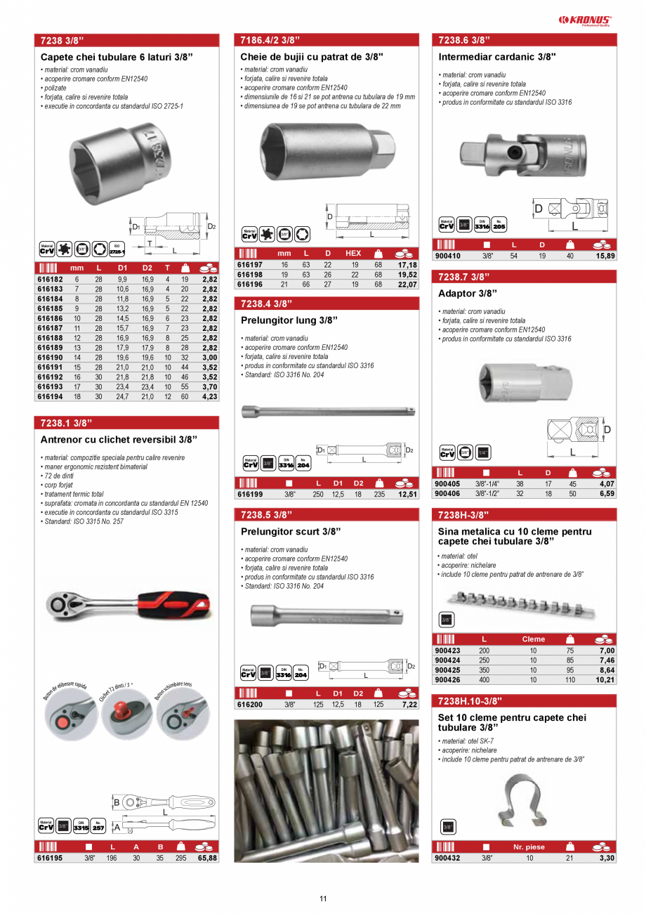 Pagina 10-KRONUS - Lista preturi scule 2020  Catalog, brosura Romana 8
432
455
433
602
1150

3,53
3,53
5,00
3,...