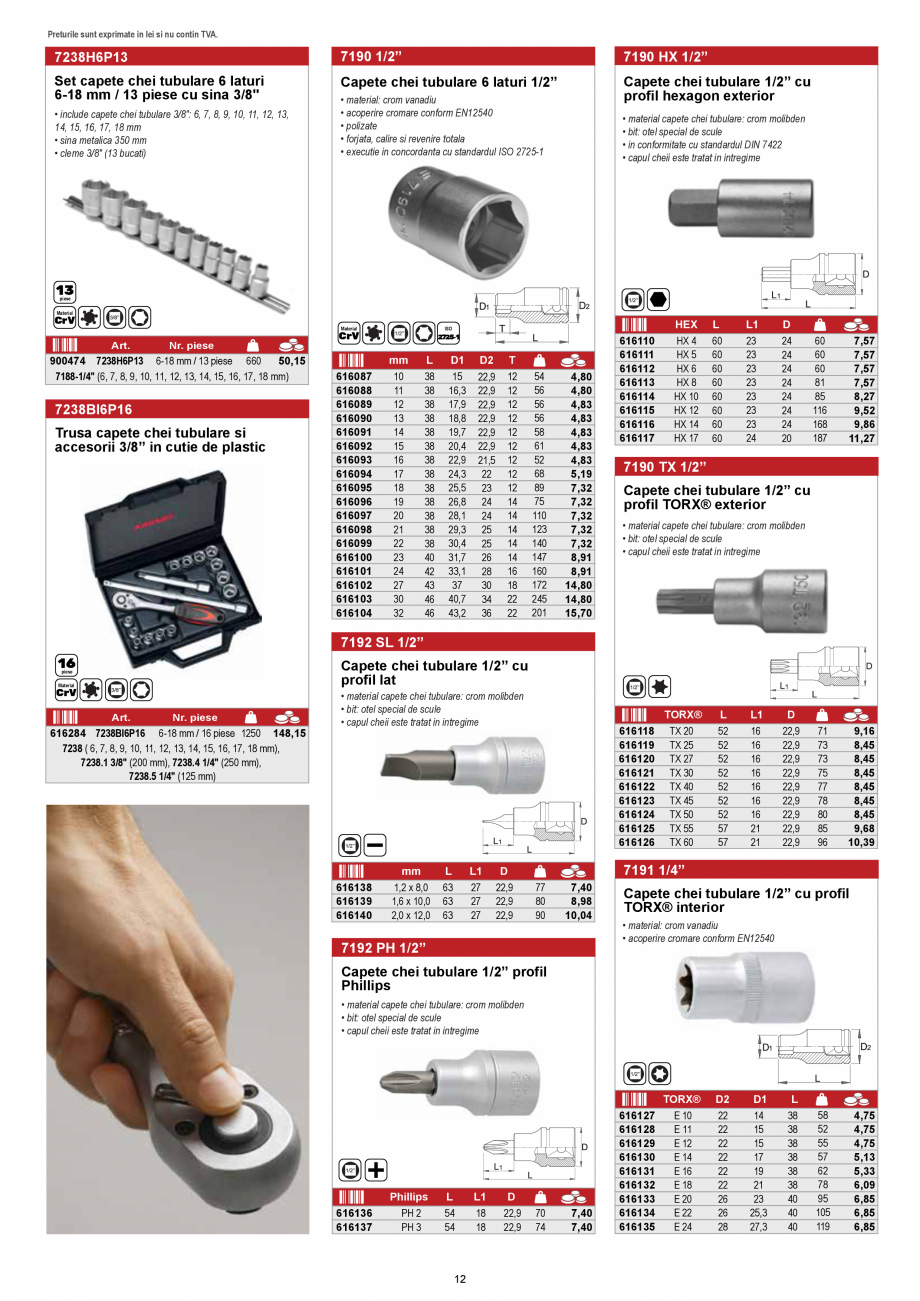 Pagina 11-KRONUS - Lista preturi scule 2020  Catalog, brosura Romana  - NF ISO 3318-10103-10104-691
•...