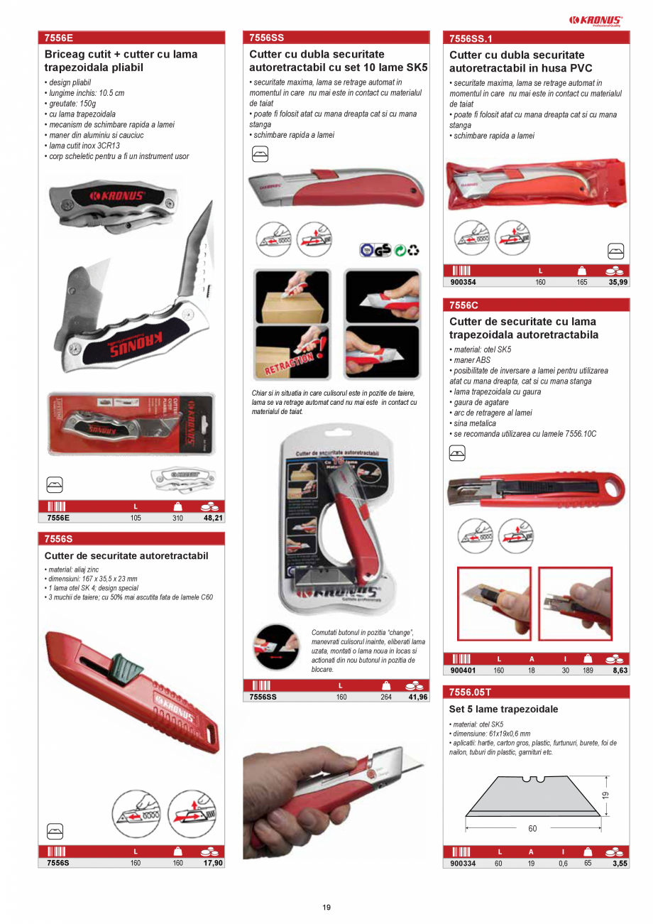 Pagina 18-KRONUS - Lista preturi scule 2020  Catalog, brosura Romana cu scala
• forjata, calire si revenire ...