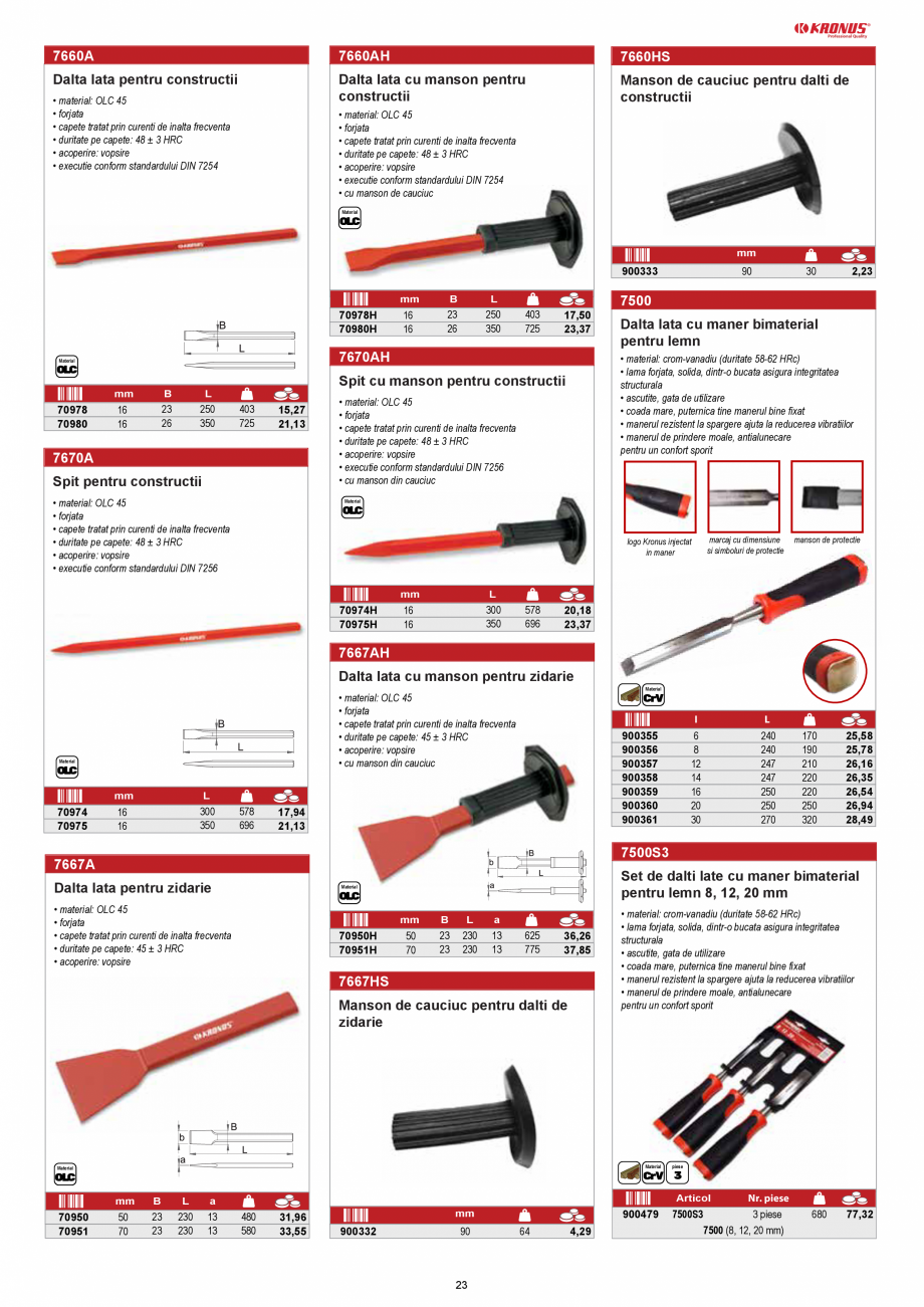 Pagina 23-KRONUS - Lista preturi scule 2020  Catalog, brosura Romana 45

616122

HX 12

616115

616123

HX 14
...