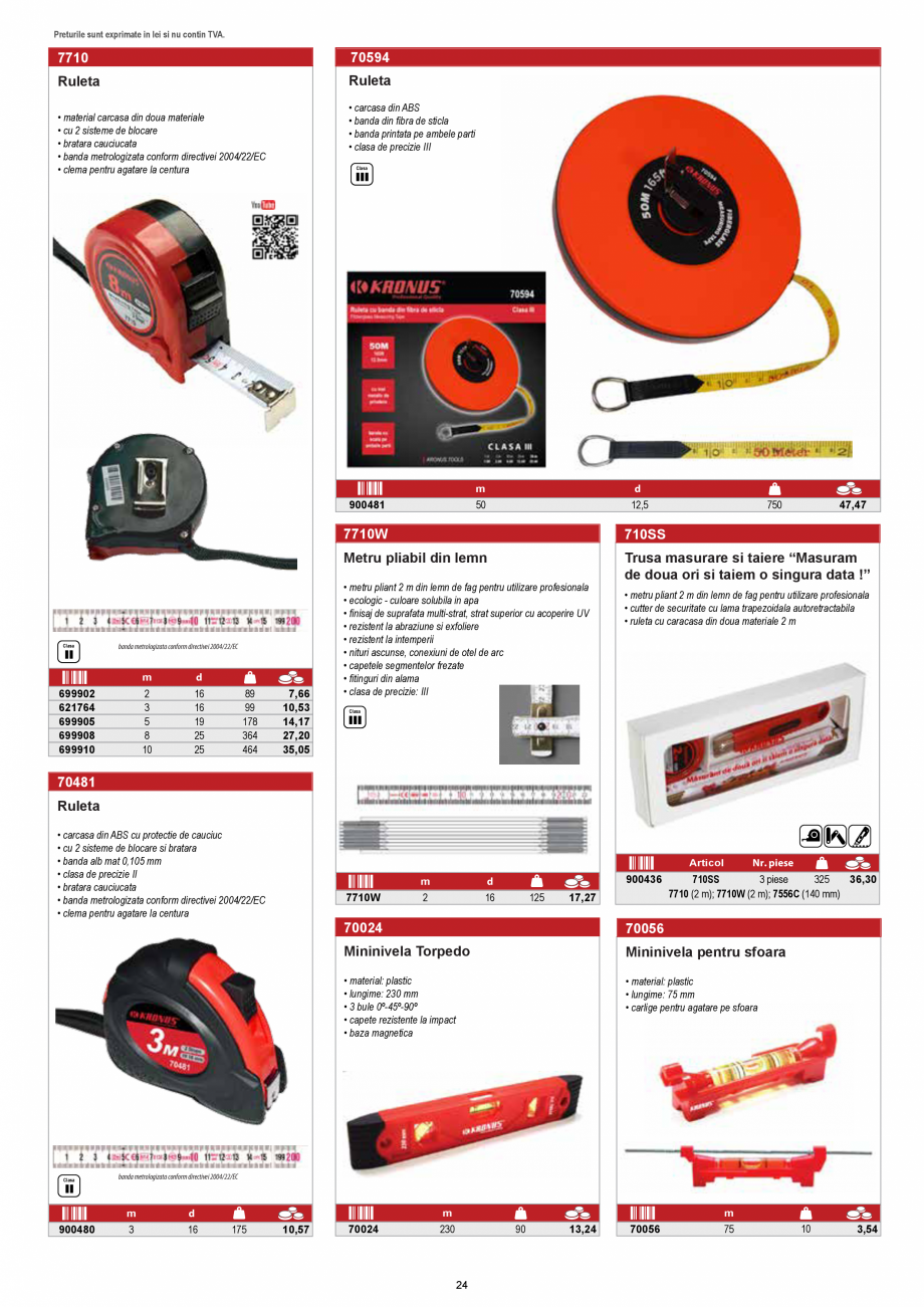 Pagina 24-KRONUS - Lista preturi scule 2020  Catalog, brosura Romana s
sch

900407

Tip

Caracteristici...