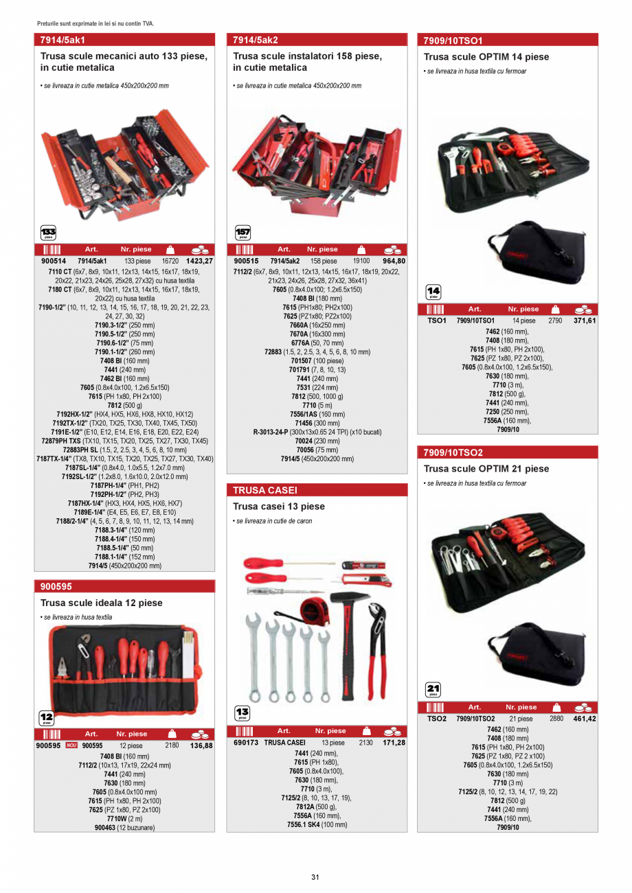 Pagina 31-KRONUS - Lista preturi scule 2020  Catalog, brosura Romana e cu sina
1/4