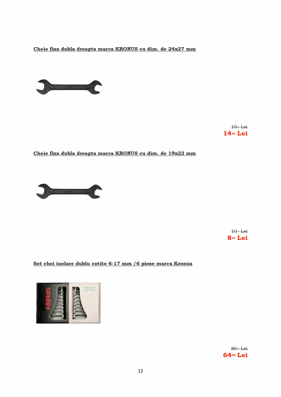 Pagina 12-PROMOTIE KRONUS TOOLS  Catalog, brosura Romana 