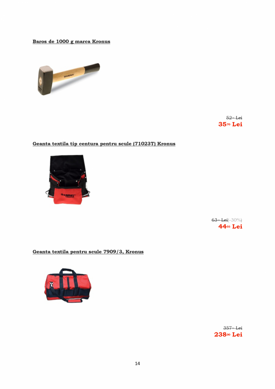 Pagina 14-PROMOTIE KRONUS TOOLS  Catalog, brosura Romana 