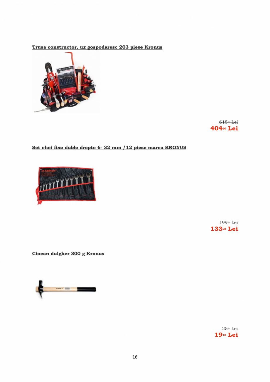 Pagina 16-PROMOTIE KRONUS TOOLS  Catalog, brosura Romana 