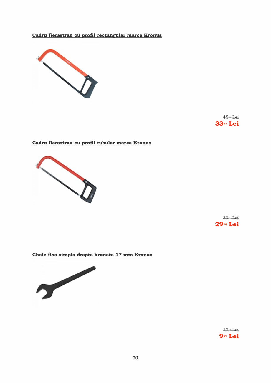 Pagina 20-PROMOTIE KRONUS TOOLS  Catalog, brosura Romana 